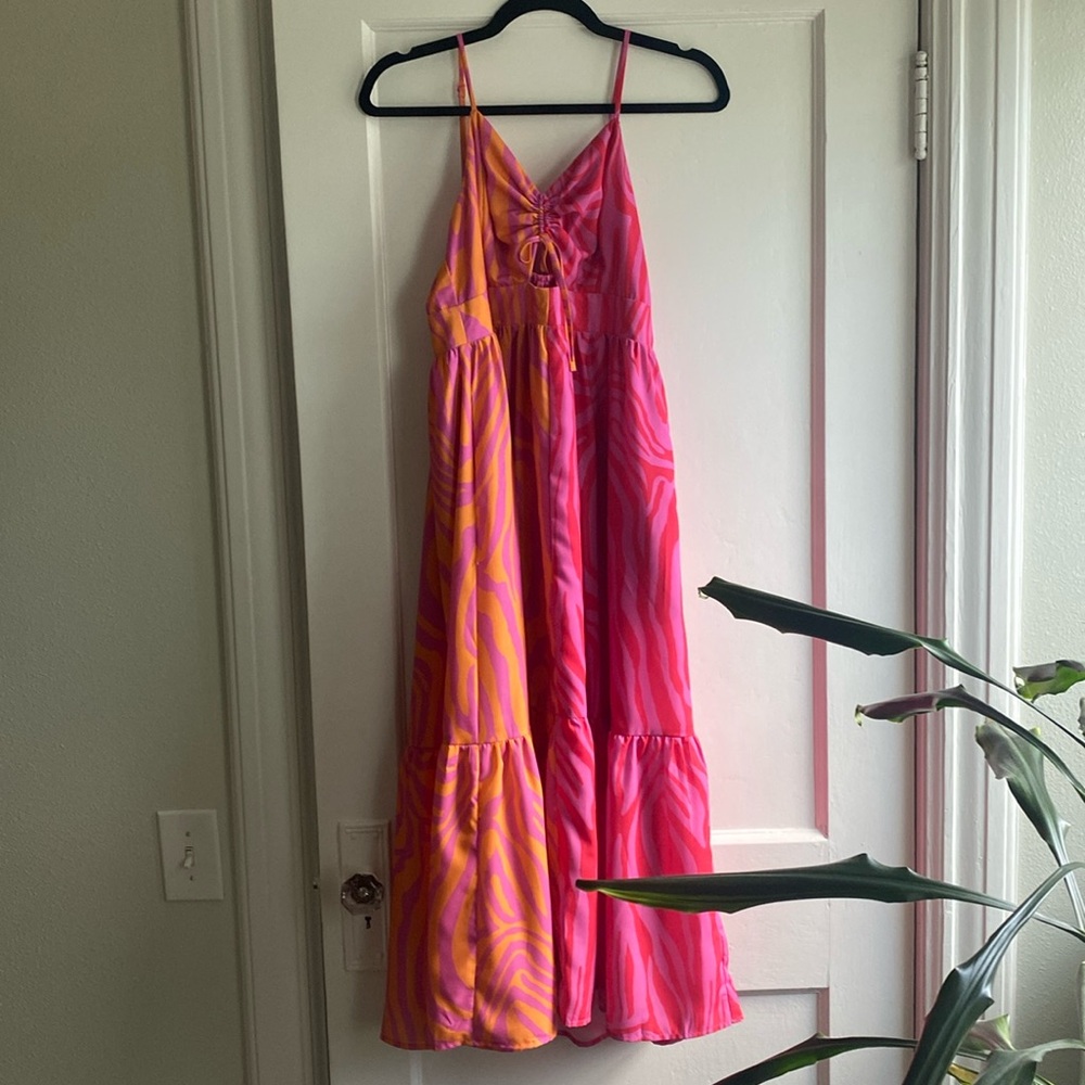 Color block Zebra Dress NWT